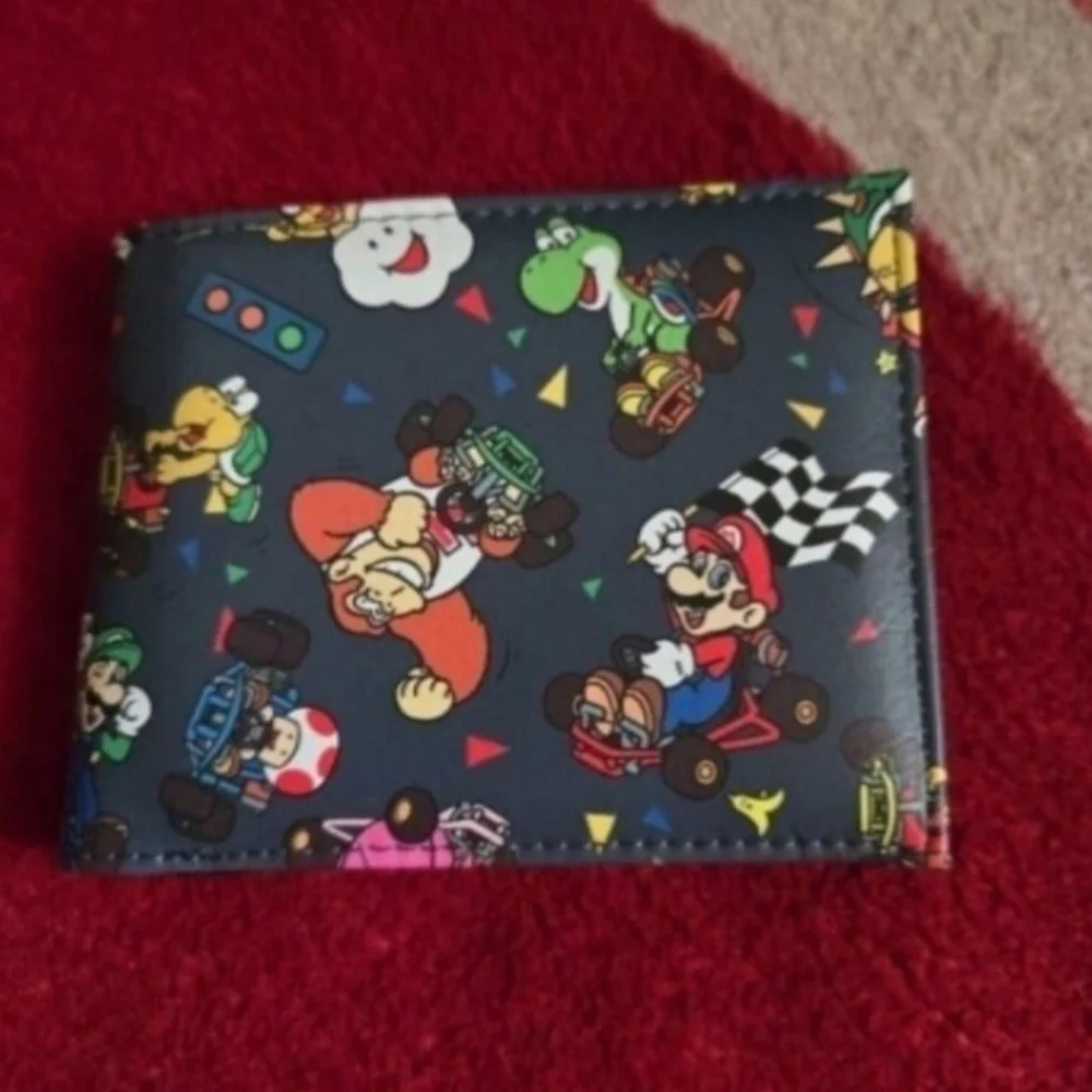 New Nintendo Mariokart Anime Manga Leather Wallet